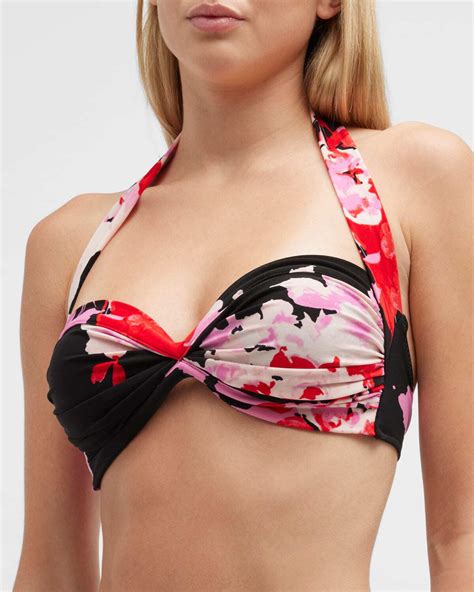 Buy Norma Kamali Bill Halter Bikini Top Floral Bouquet At Off