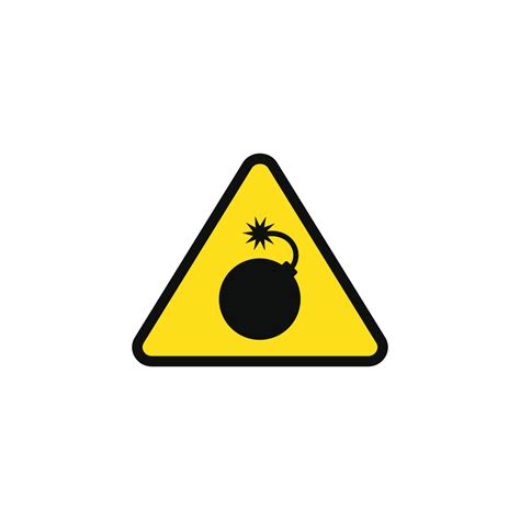 Explosive bomb caution warning symbol design vector 25660878 Vector Art at Vecteezy