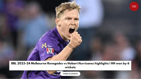 BBL 2023-24 Melbourne Renegades vs Hobart Hurricanes highlights | HH ...