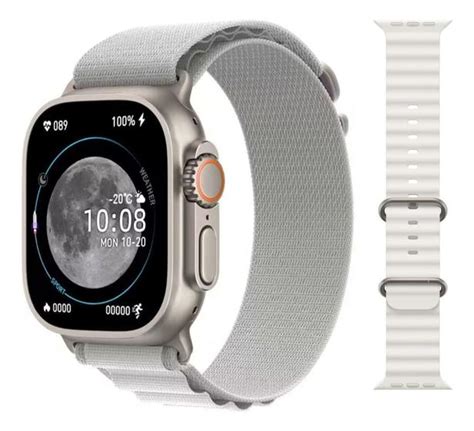 Smartwatch Rel Gio Inteligente Hw Ultra Max Branco Envio Imediato Duas