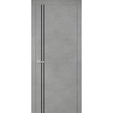 Sartodoors 18 In X 80 In 1 Panel Concrete Finished Solid Wood With