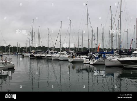 Yachts Moored In A Marina Stock Photo Alamy