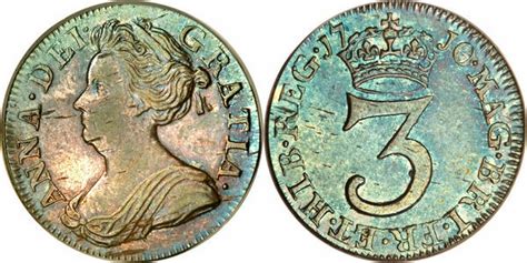 3 Pence Anne 3rd Bust Incl Maundy Reino Unido Numista