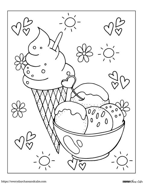 Free Ice Cream Coloring Pages For Kids