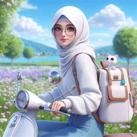 Pin Oleh Amnikameysanti Di Kaligrafi Kartun Hijab Gambar Wajah Kartun Desain Skateboard