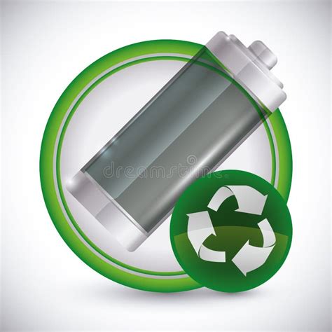 Recycle Battery Design Stock Vector Illustration Of Reduce 58471315