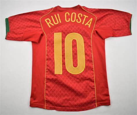 2004 06 Portugal Rui Costa Shirt L Boys 152 158 Cm Football Soccer