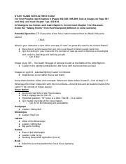 AMIND 141 Exam 1 STUDY GUIDE FOR 141 FIRST EXAM For First Peoples