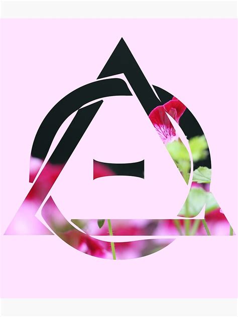 Theta Delta Therian Symbol Therianthropy Nature Theme Flowers Poster By Lsevenhans Redbubble