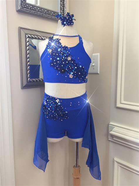 Items Similar To 2 Piece Custom Lyrical Dance Costume Jazz Royal Blue