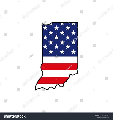 Indiana Map Icon Indiana Icon Vector Stock Vector Royalty Free