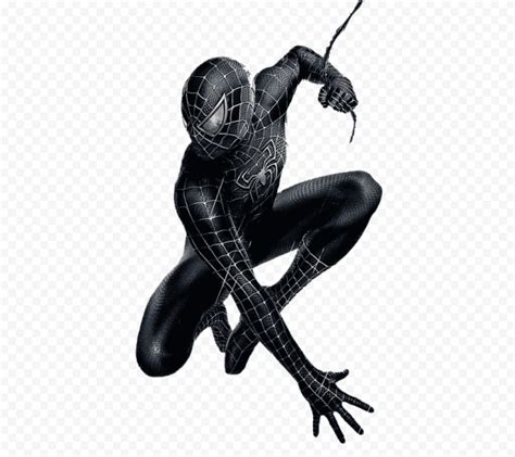 Hd Jumping Spider Man Hero Black Outline Character Png Citypng