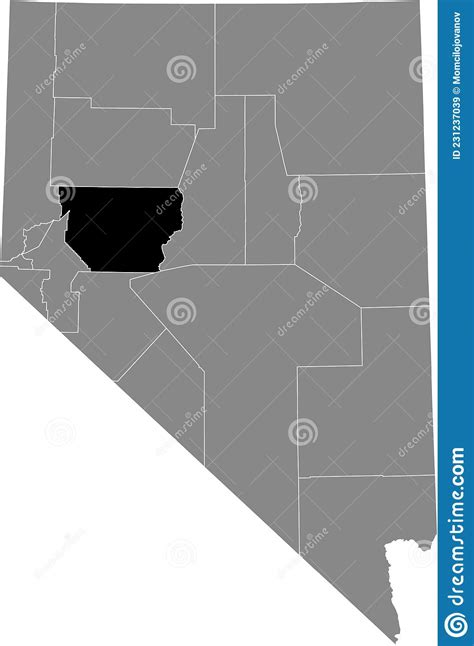 Mapa De Ubicaci N Del Condado De Churchill De Nevada Usa Ilustraci N