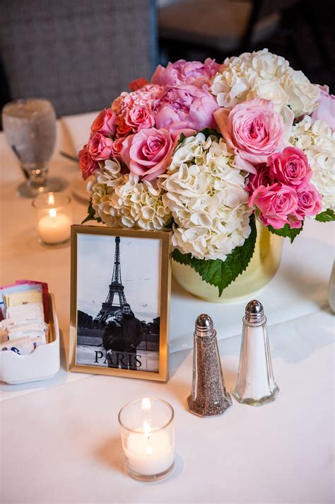 Pink Rose and White Hydrangea Centerpieces