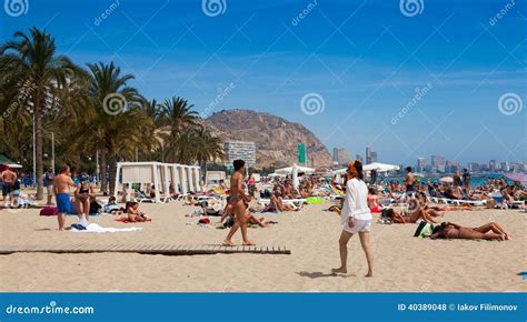 Mediterranean Beach In Alicante Spain Editorial Stock Photo Image Of