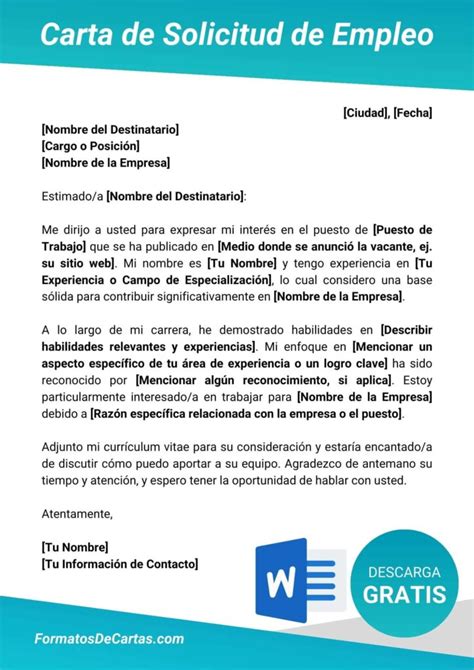 Solicitud Modelo Carta