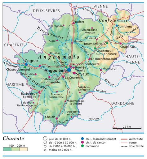 Carte De La Charente Vacances Arts Guides Voyages