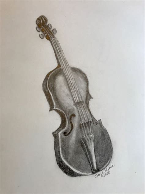 Pencil drawing violin | Pencil drawings, Drawings, Violin