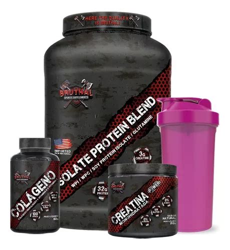 Whey Isolate Blend Creatina Power Colageno Bruthal Frete Gr Tis