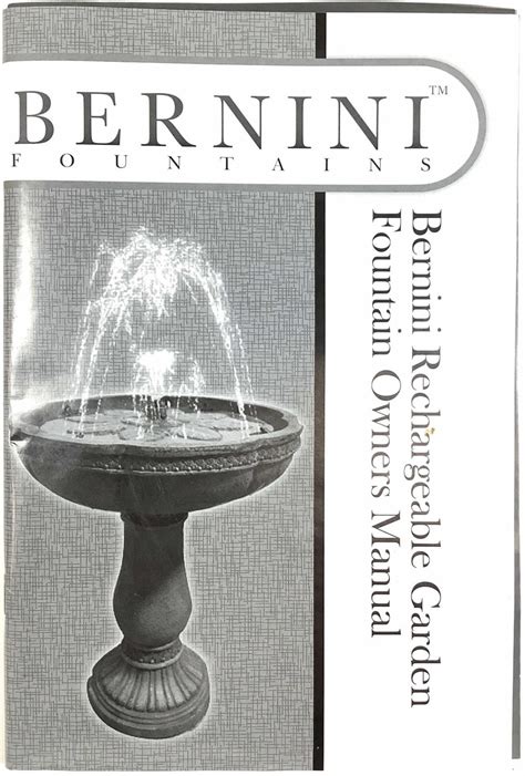 Lot Bernini Rechargeable Garden Fountain