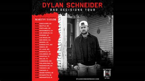 Dylan Schneider Announces Headlining Bad Decisions Tour