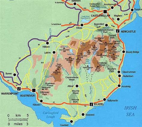 Map Of The Mournes Including Location For Atticall Map Map Screenshot