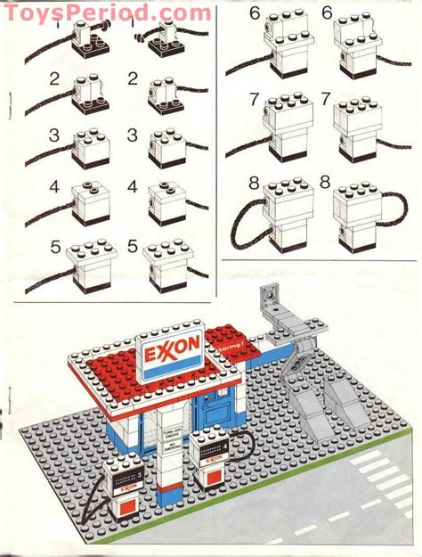 Lego 6375 2 Exxon Gas Station Instructions And Parts List