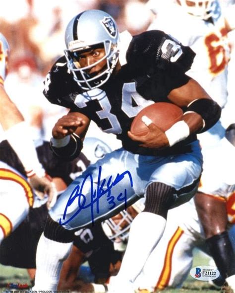 Bo Jackson Autographed 8x10 Photo Oakland Raiders Beckett Bas F21122