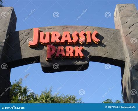 Jurassic Park Entrance Editorial Stock Image Image Of Sign 19872384