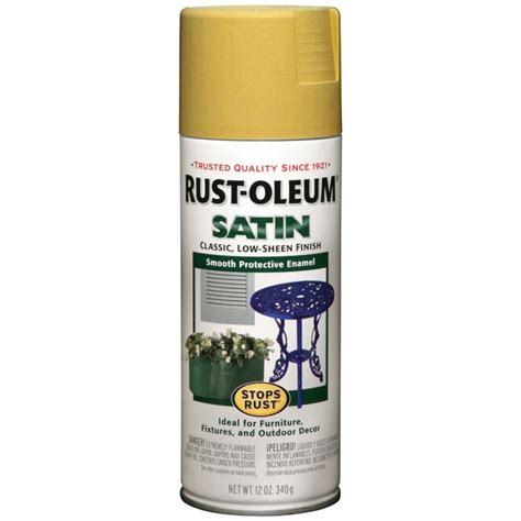 Rust Oleum 12 Oz Satin Amber Satin Spray Paint At