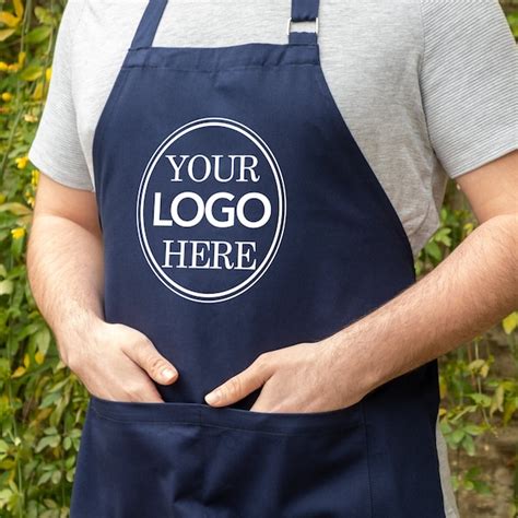 Personalised Baking Apron Logo Etsy Uk