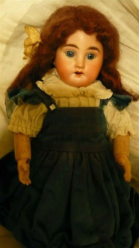 1 antike Bleuette French bisque doll orig Körper Kleidung Perücke