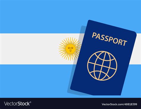 Argentina Passport Flag Background Royalty Free Vector Image