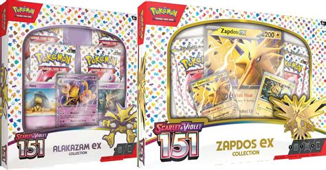 Scarlet And Violet Pokemon 151 Alakazam Ex And Zapdos Ex Set Of 2