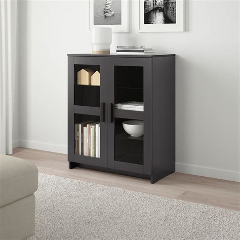 Brimnes Cabinet With Doors Glass Black 30 3 4x37 3 8 Ikea