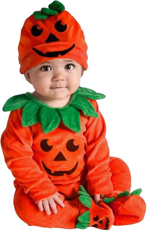 Halloween Costume Zucca Bimbo Tutina Tutine Neonato Invernali Cotone