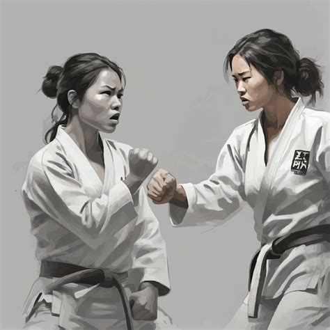 Premium Vector Illustration Jiu Jitsu Women