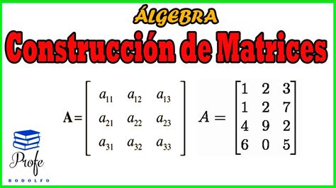 Construccion De Matrices Youtube