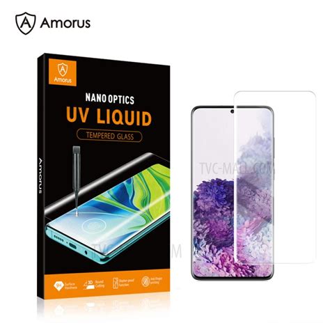 Amorus For Samsung Galaxy S20 [uv Light Irradiation] Uv Film 3d Curved