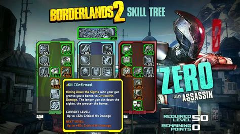 Borderlands 2 Skill Tree Builder Zero Assassin Class Youtube