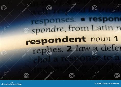 respondent stock image image  idea page word english