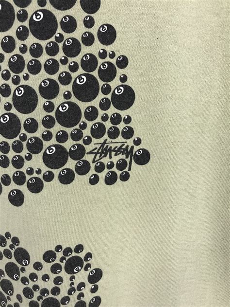 Vintage Stussy 8ball Skater Tshirt Large Stussy Worldwide Etsy In