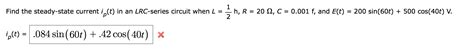 Solved Find The Steady State Current Ip T In An Chegg