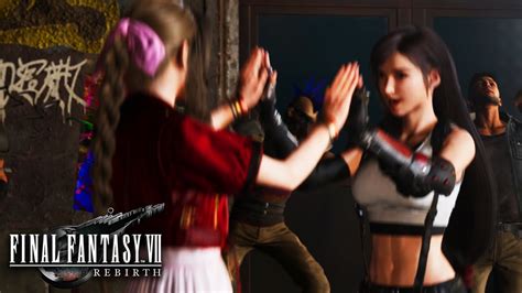 FINAL FANTASY 7 Rebirth Tifa And Aerith Celebrate After Cloud Wins