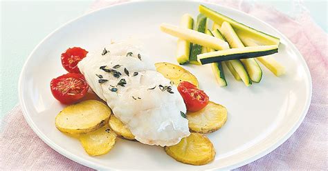 Baked Fish Fillets With Cherry Tomatoes And Potatoes