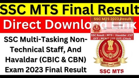 Ssc Multi Tasking Non Technical Staff And Havaldar Cbic Cbn