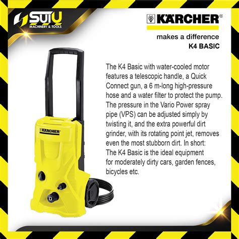 KARCHER K4 Basic High Pressure Cleaner 130Bar / Water Jet Karcher ...