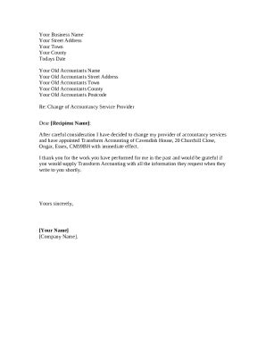 Free Editable Accountant Letter Templates In Ms Word Doc Pdffiller