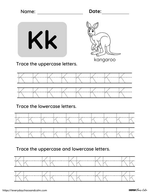 Free Printable Letter K Worksheets