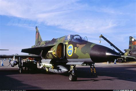 Saab Aj37 Viggen Sweden Air Force Aviation Photo 1218680